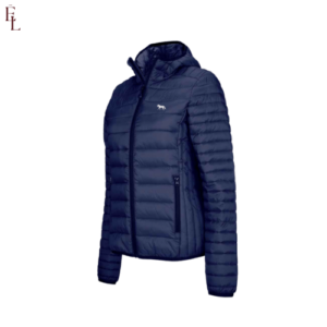 Hooded navy jacket