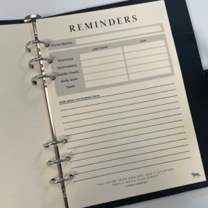 Reminders page